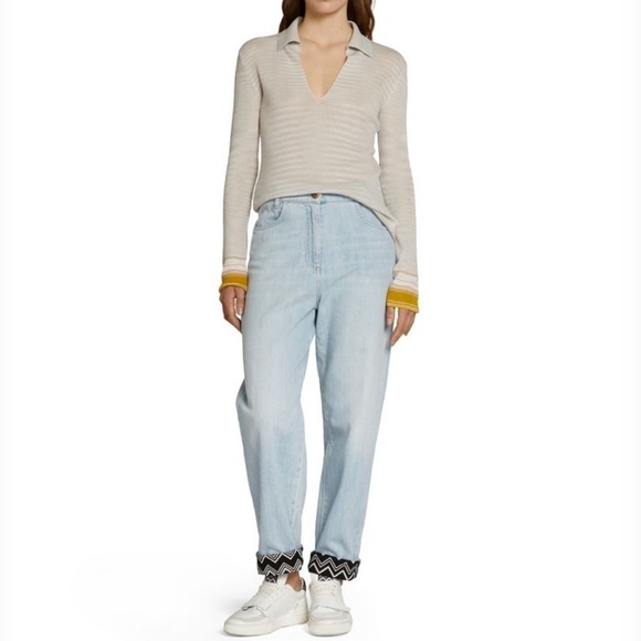 Missoni Sweater Wool Knit Long Sleeve Polo‎ Sz S IT 40 - Picture 2 of 10